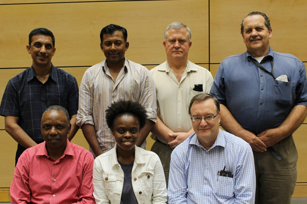 Head Office Project Team: Standing (fltr) Messrs A Cassim, A Govender, K McCarthy and N de Wet. Seated (fltr) are Dr S Gichia, Ms N Kubheka and Mr P Culligan