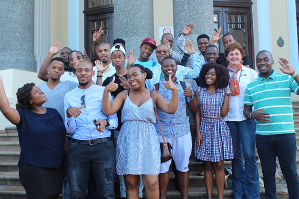 Above: Thumbs up from the Jubilant Public Works bursary students