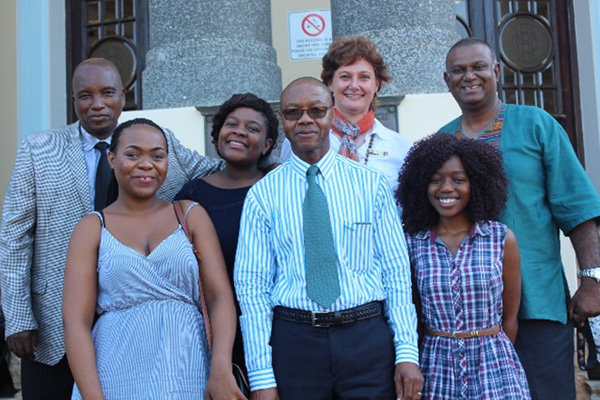 Public Works Management with some of the female students (above left) and male students (above right) enrolled in the bursary programme