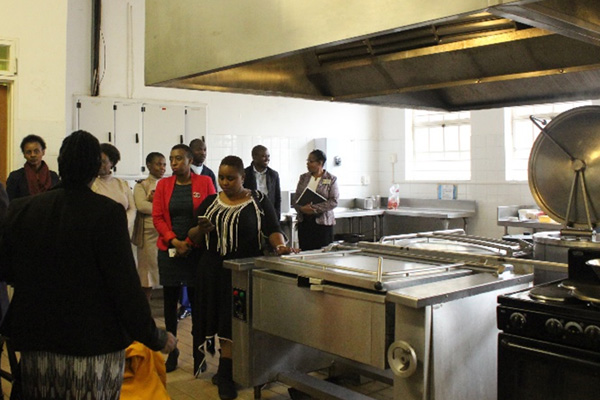 The delegation was oustounded by the cleanliness of the Kitchen of Christ the King Hospital