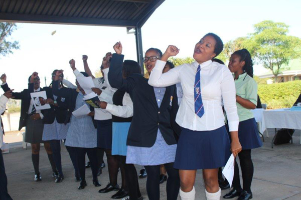 Above: Southern Region officials mimicking scenes from the “Sarafina” play in commemoration of Youth Day